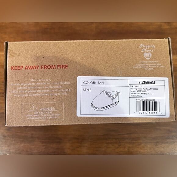 Bearpaw Real Leather infant slip on slippers size 0-6M - Picture 11 of 12